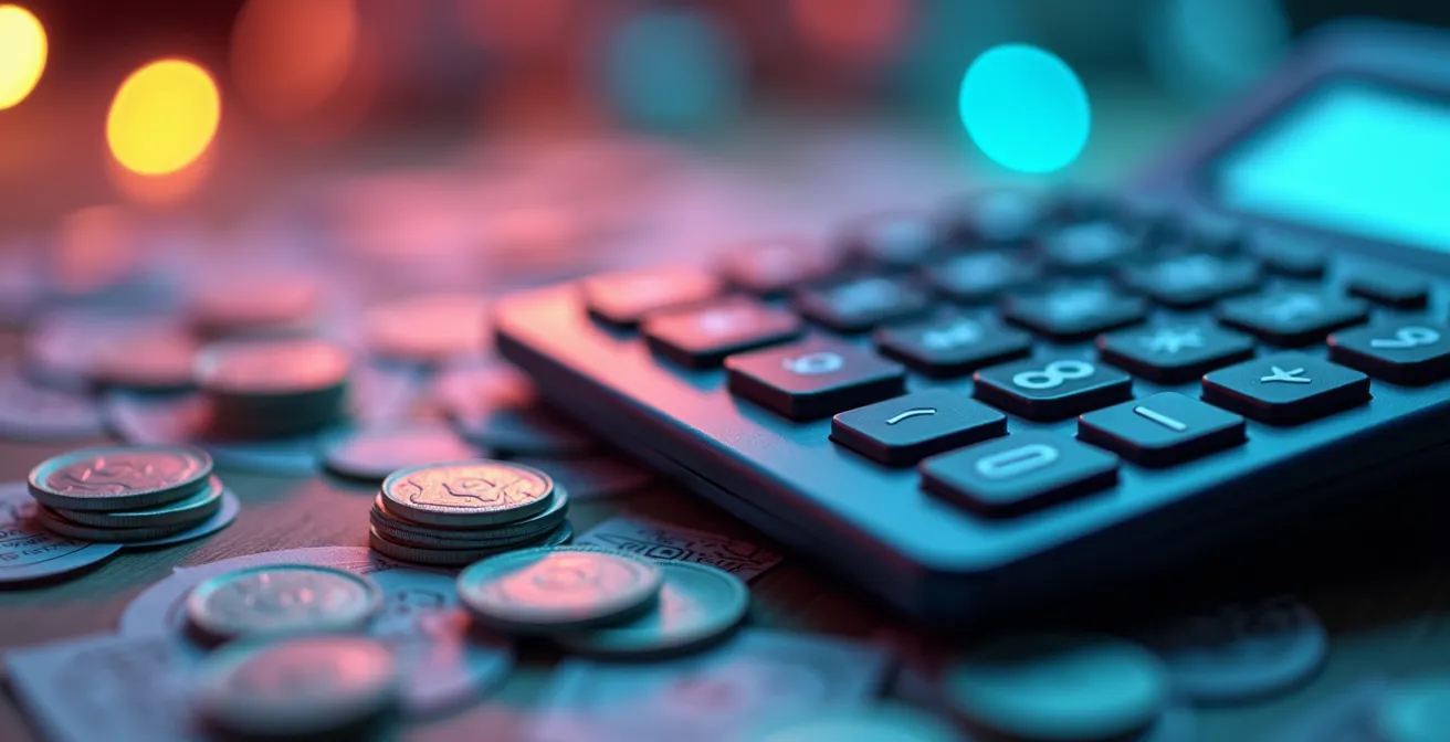 Calculatrice et graphiques montrant les économies par page